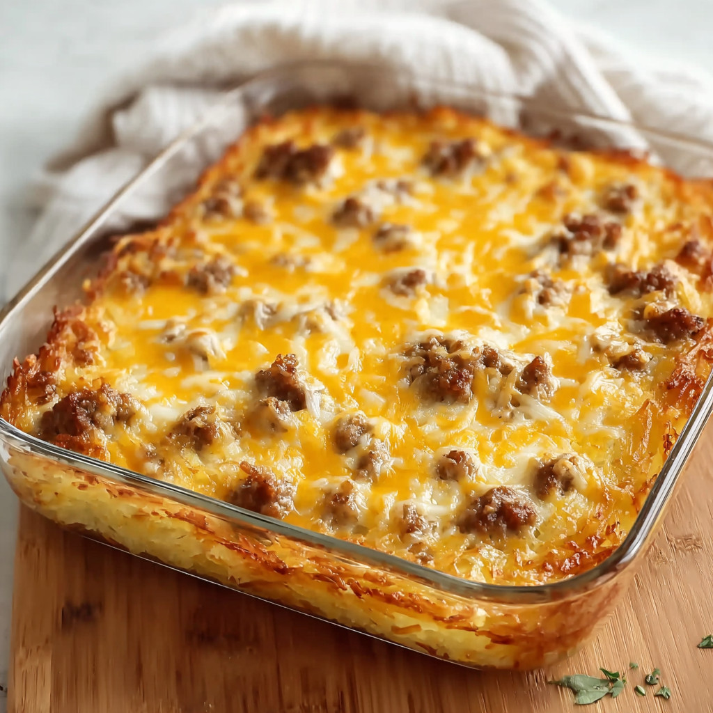 A casserole dish filled with a cheesy, meat-filled dish.