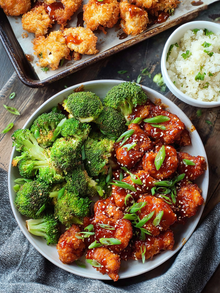 A plate of food with broccoli and chicken.