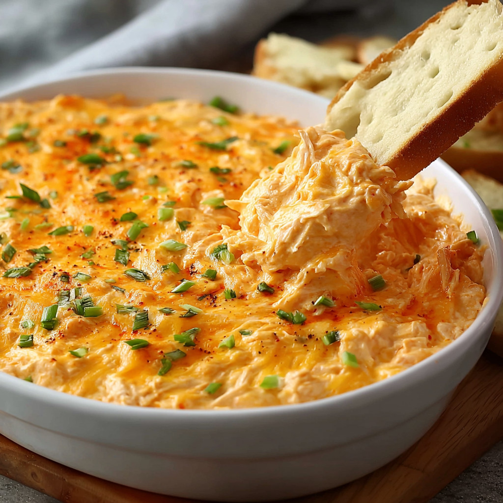 A bowl of creamy buffalo chicken dip.