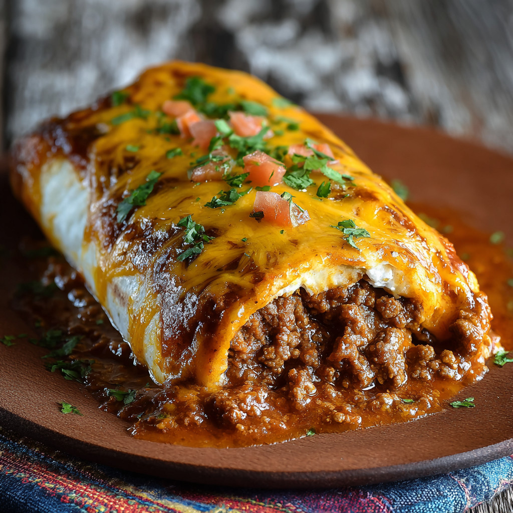 A plate of food with a burrito on it.
