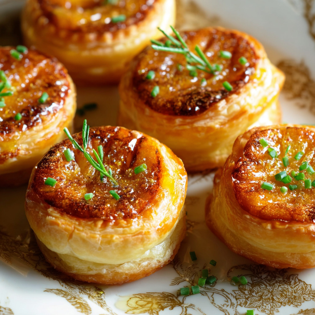 Upside-down Brie Bites on a plate.