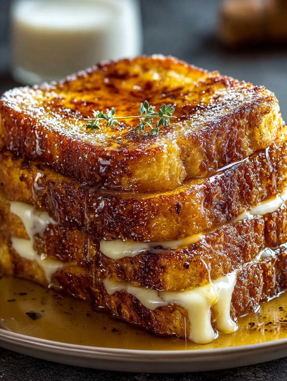 French toast with creme brulee on top.