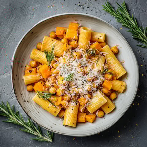 A bowl of pasta e ceci.